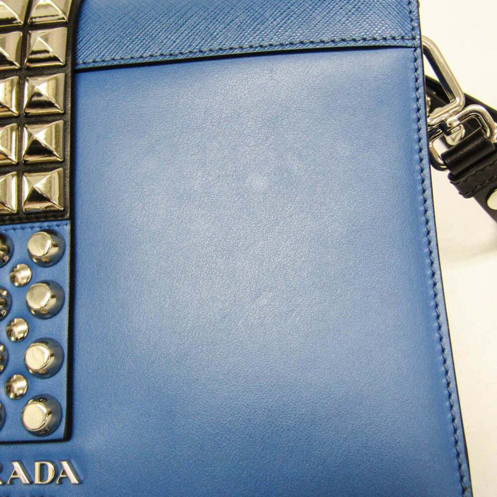PRADA Blue Leather Shoulder Bag - Picture 10 of 16
